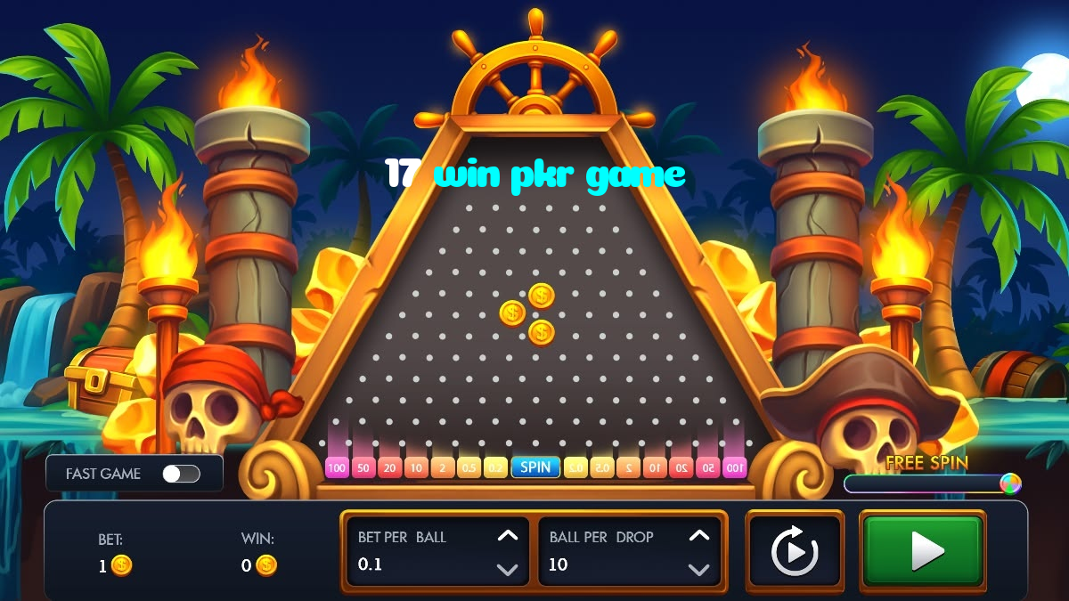 17 win pkr game casino presented on mobile device in Pakistan with slots and live games